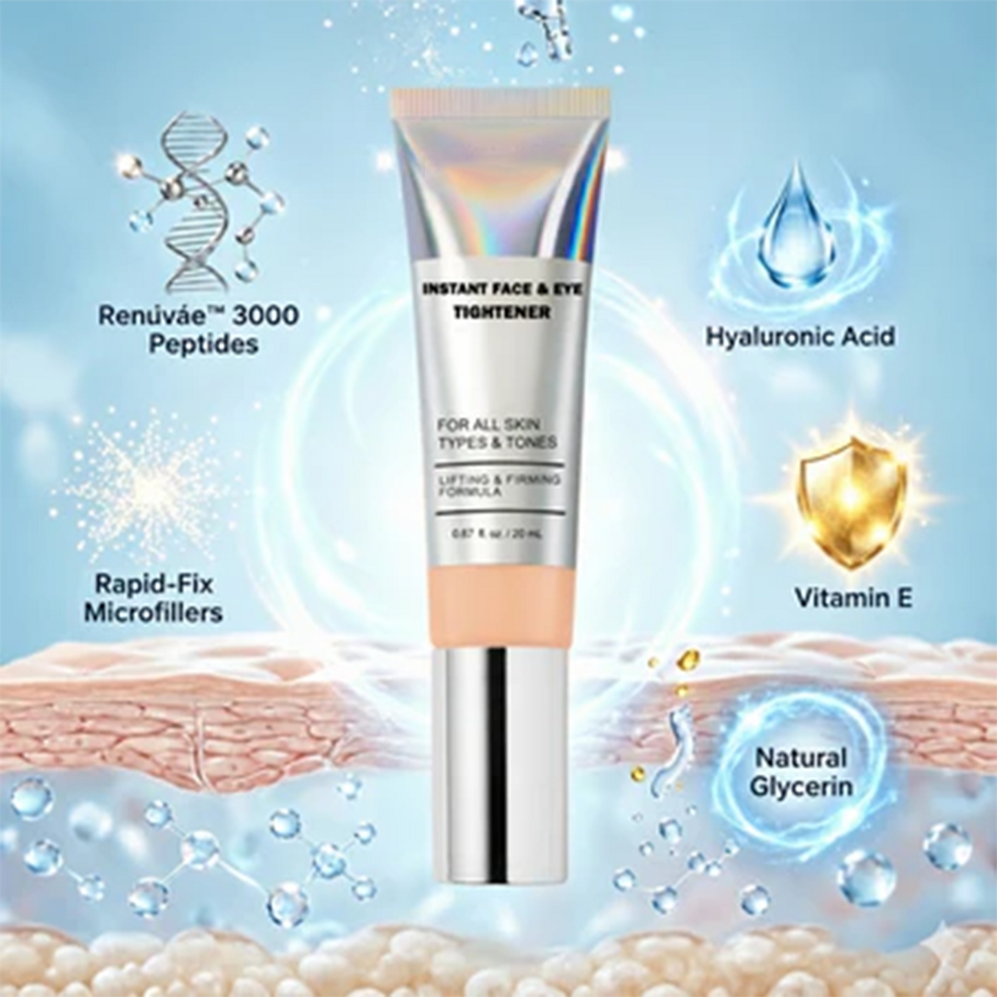 Renuvae™ Instant Face Temporary Tightener – Instant visible results in 60 seconds